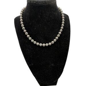 Majorica Vintage Pearl Necklace 28” Strand Simulated Pearls Spain Classic